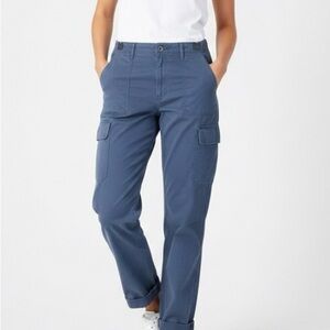 Zara Blue Gray Utility Cargo Cotten Pants Ladies Size 10